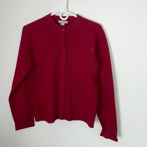 Vintage J Crew Lambswool Cardigan Red Size M